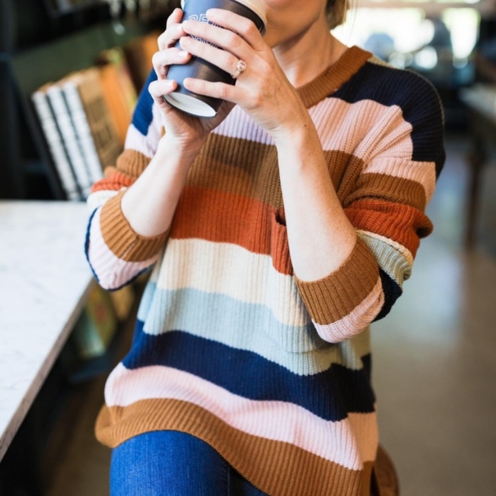 Madewell striped sweater size medium